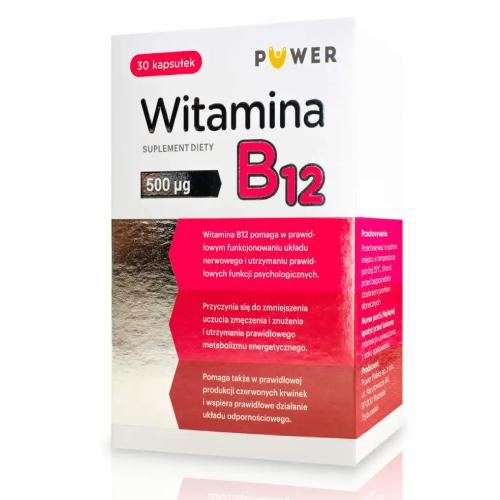 Witamina B12 500µg, 30kaps. Puwer
