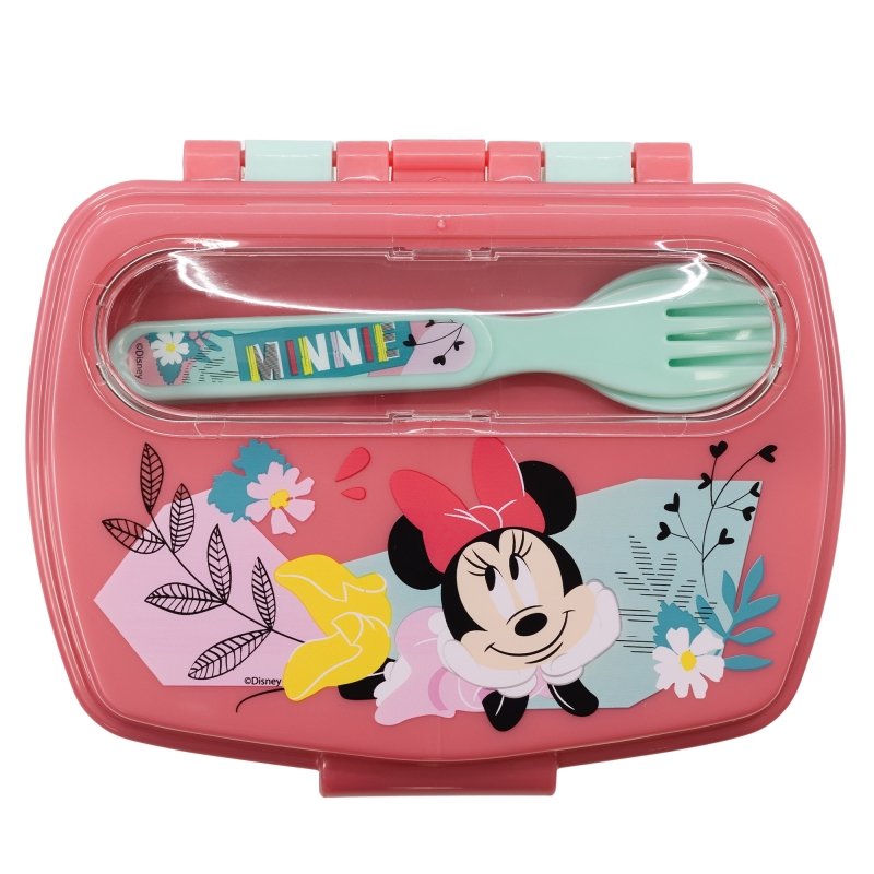 Lunchbox śniadaniówka + sztućce  Myszka Minnie