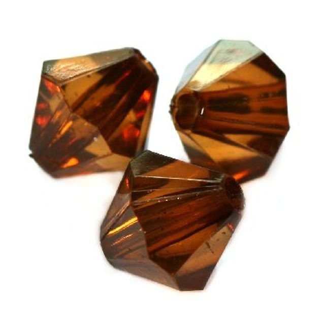 KRYSZTAŁKI DIAMENTOWE CIEMNY BEŻ 6MM 100SZT