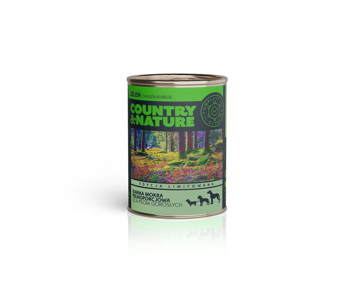 COUNTRY&NATURE 400g JELEŃ 93% Z KUSKUSEM