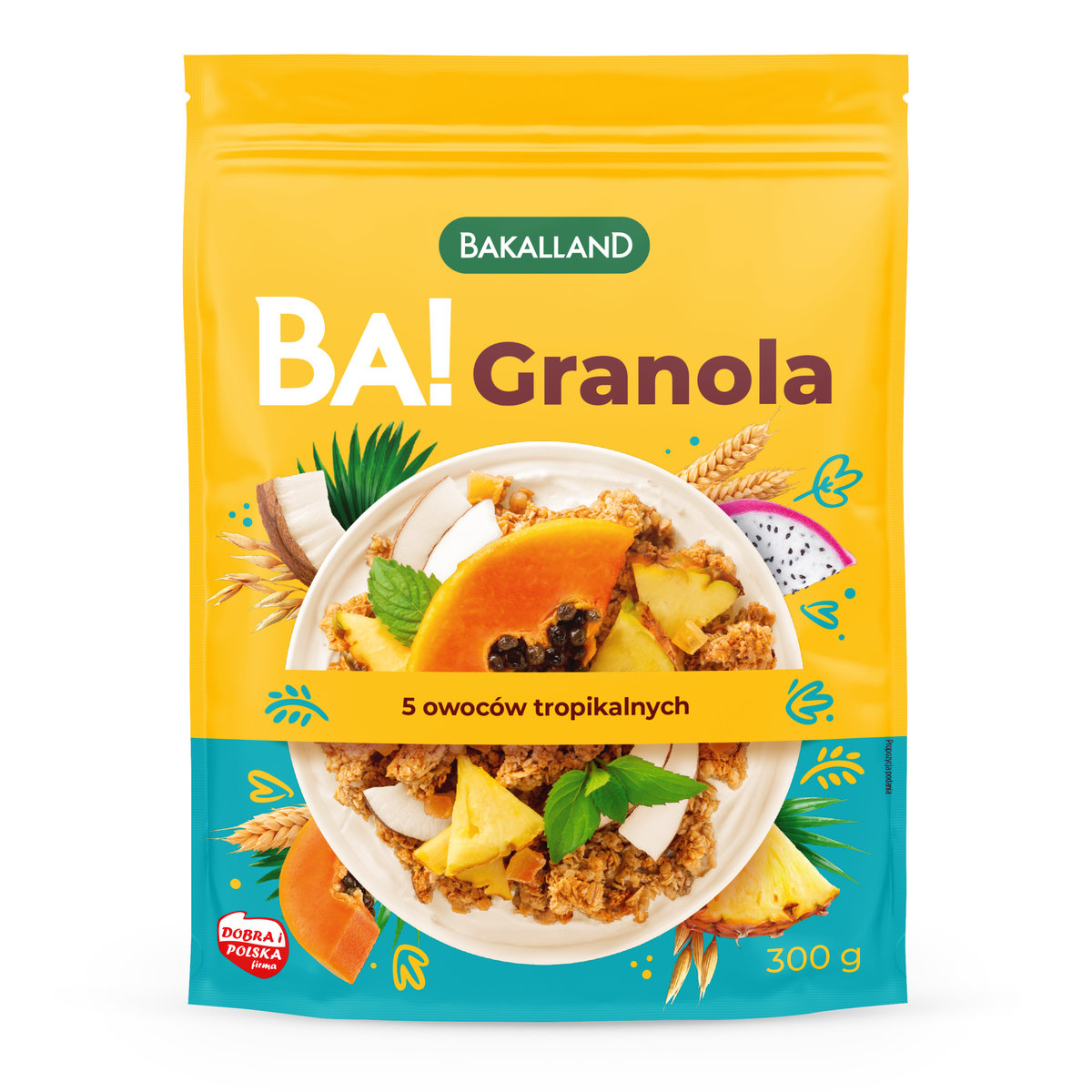 Bakalland BA! Granola 5 owoców tropikalnych 300 g