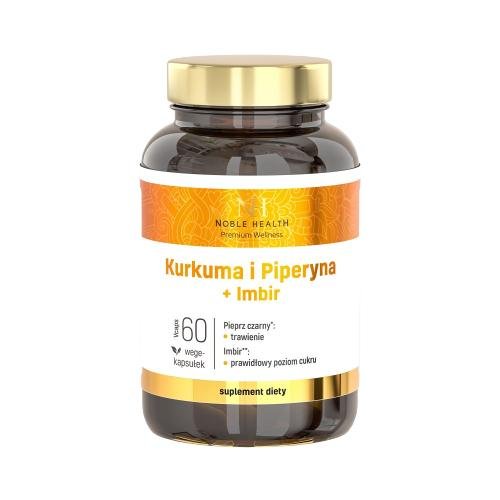 Noble Health Kurkuma i Piperyna + Imbir - suplement diety 60 kaps.