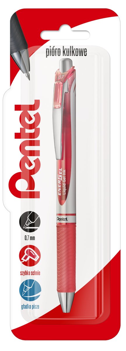 PENTEL, pióro kulkowe 0,7 mm energel bl77 koralowy róż 1 szt.