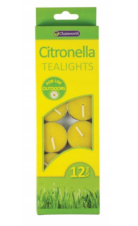 Citronella Tealights Świeczki Przeciw Komarom 12Szt.