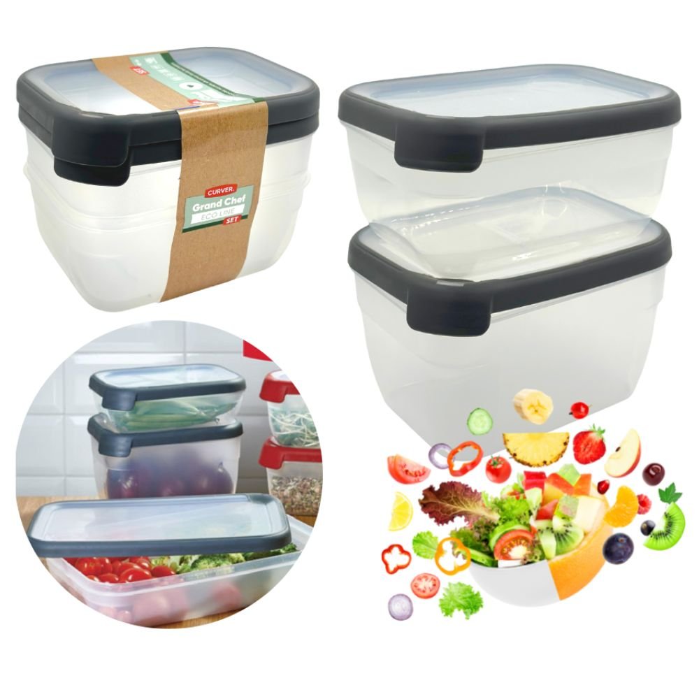 Pojemniki Na Żywność Jedzenie Plastikowe 2X 2,4L Curver