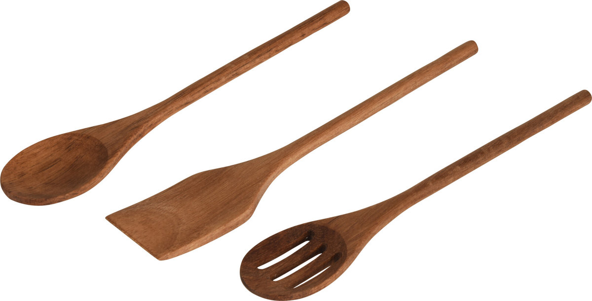Komplet 3 Łyżek Kuchennych Akacja