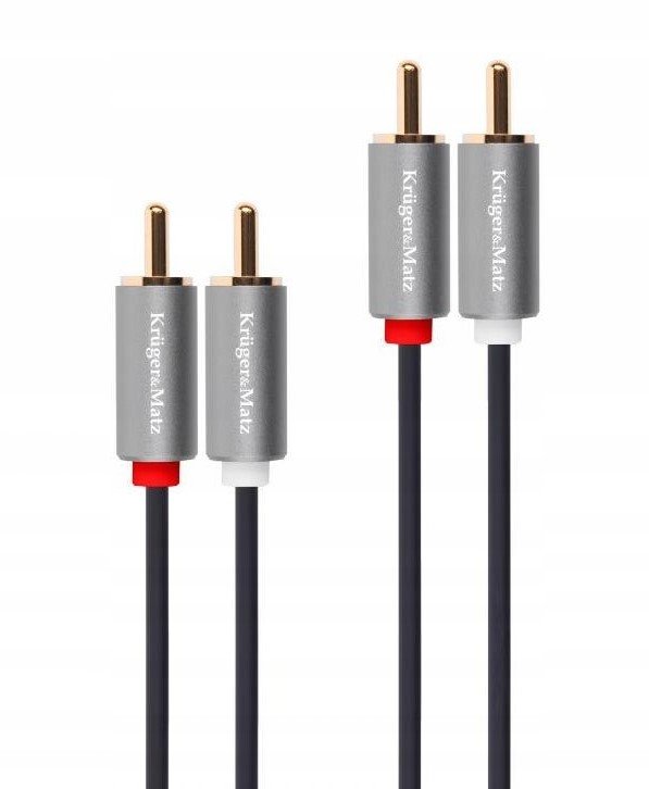 Kruger&Matz KM1209 Kabel 2 rca - 2 rca 1.8m Basic LEC-KM1209