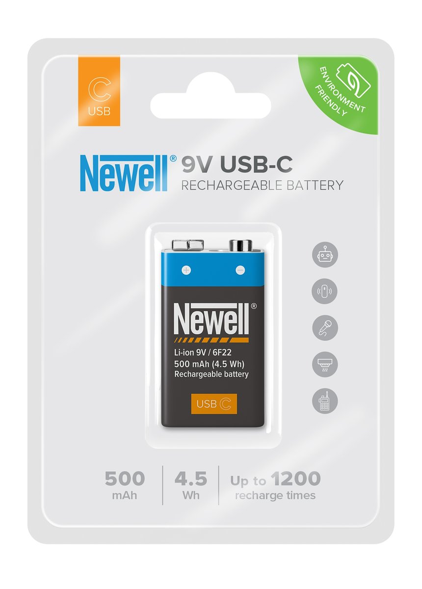 Newell Akumulator Newell 9 V USB-C 500 mAh - darmowy odbiór w 22 miastach i bezpłatny zwrot Paczkomatem aż do 15 dni