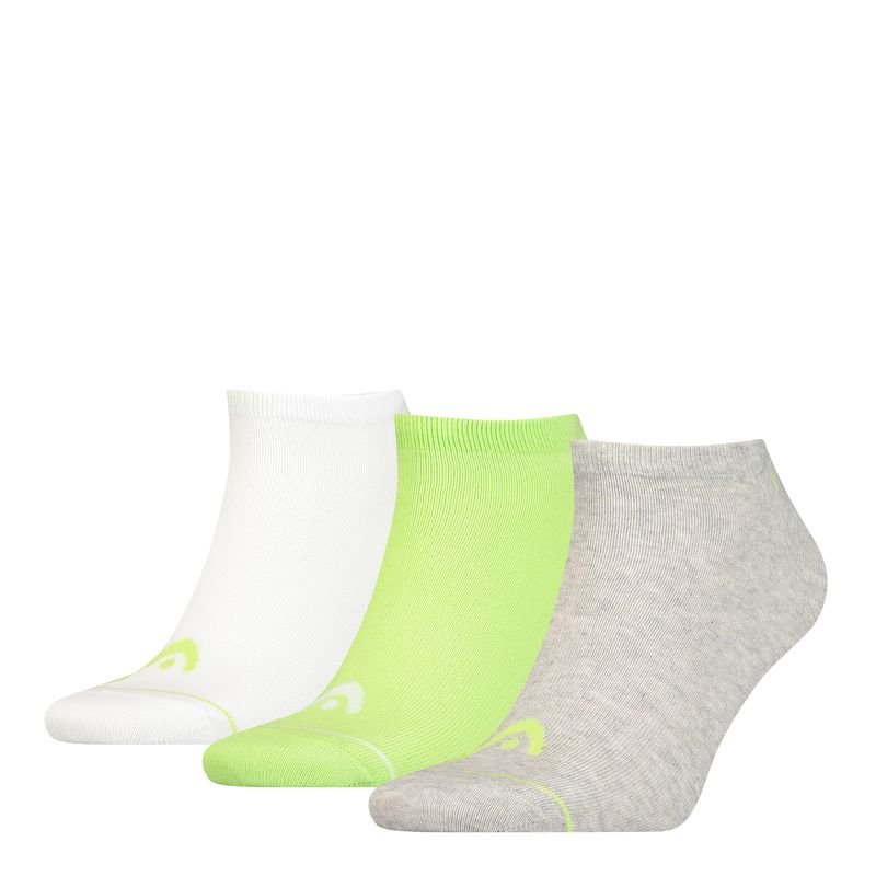 Skarpety Sportowe Head Sneaker Socks Szary/Zielony/Biały 3P 35-38