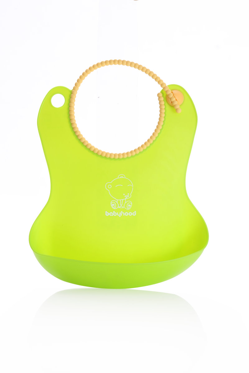 Śliniak Silikonowy, Zielony - Babyhood Bh-401G