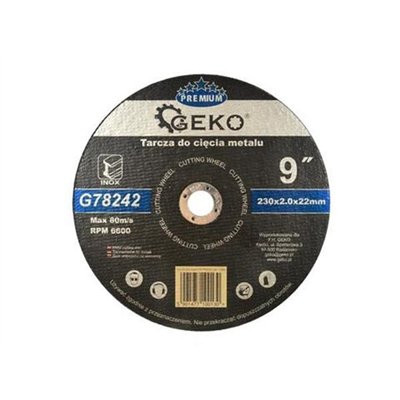 Tarcza do cięcia metalu INOX 230x2.0x22.2 Geko