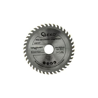 GEKO G00107 piła do cięcia drewna 125x22mm 40 zębów HM G00107