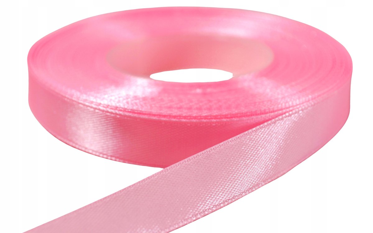 Wstążka satynowa TASIEMKA 32mb x 12mm RÓŻOWY WS23
