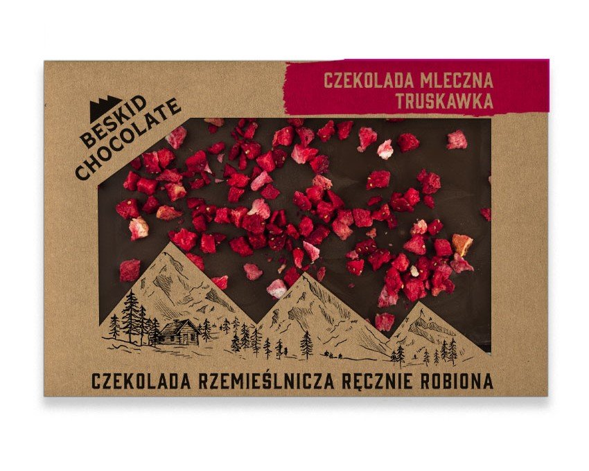 Beskid Chocolate | MLECZNA Z TRUSKAWKĄ 70g
