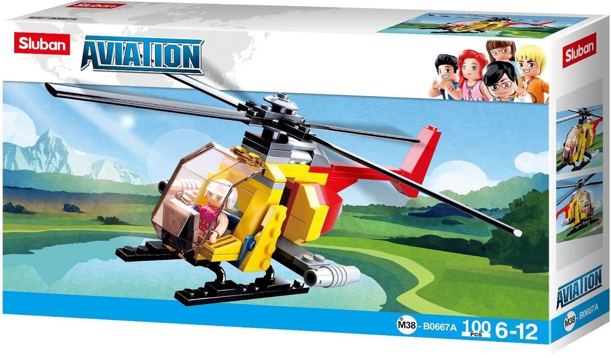 Sluban Aviaton Klocki Lotnisko Helikopter 100 el. G119884 B0667A