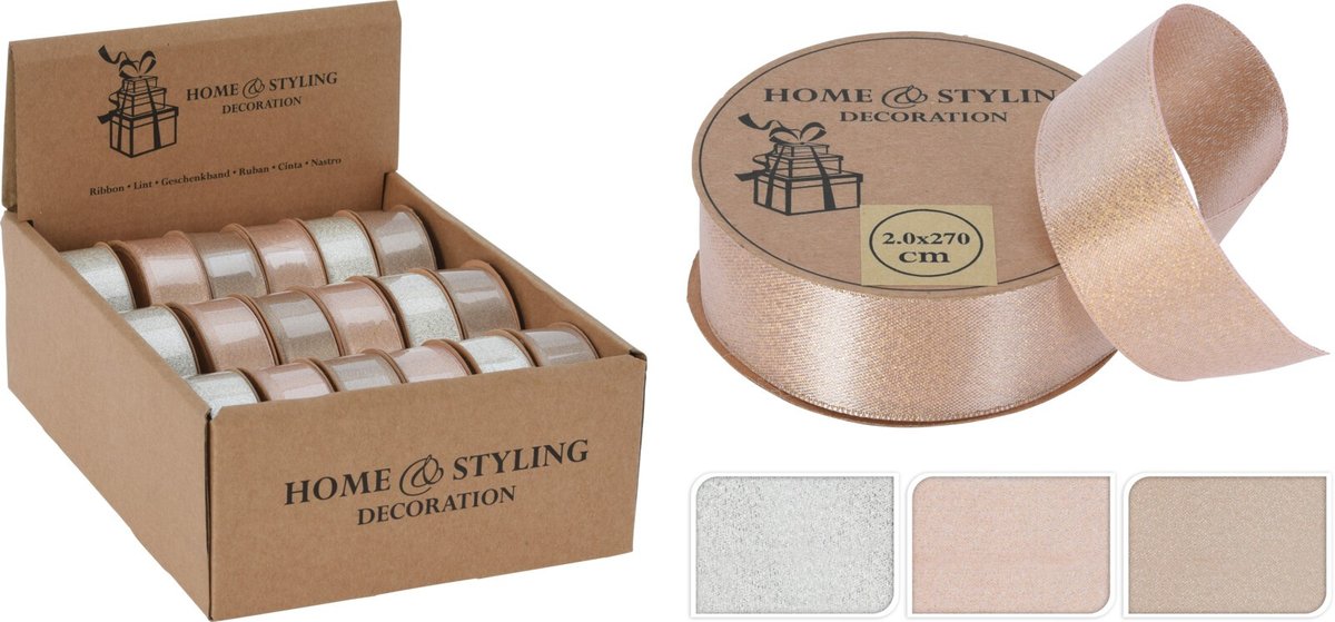 Wstążka 2,5X270Cm 3 Rodzaje
