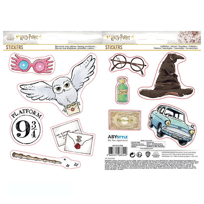 Naklejki Harry Potter - 16X11Cm/ 2 Arkusze - Magical Objects 2