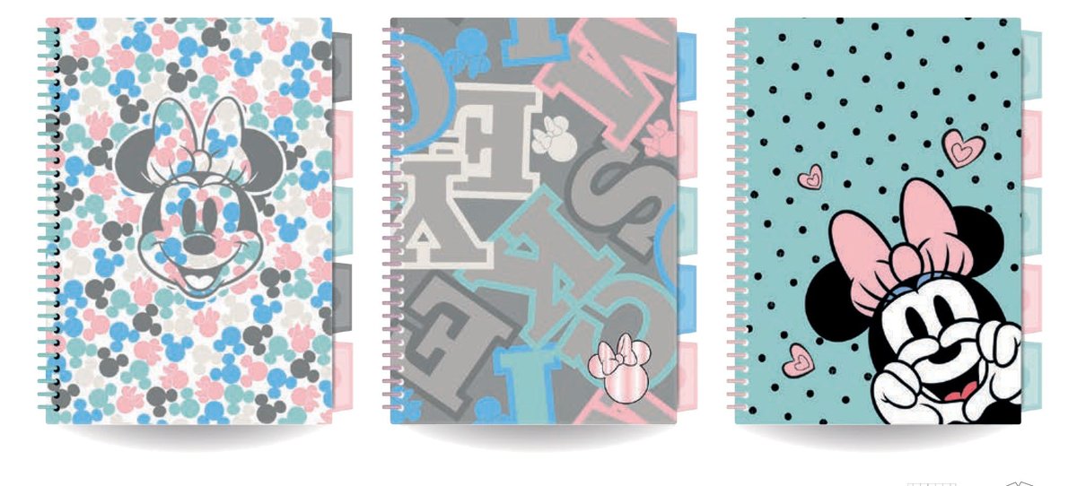 Kołobrulion B5 100 kartek, kratka, Disney Fashion Minnie Mouse, 1 szt. Mix