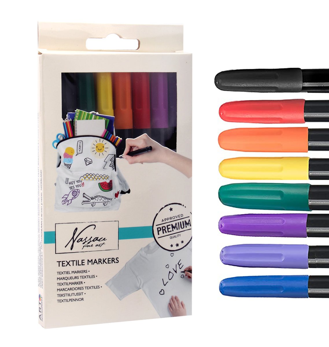 MAZAKI PISAKI DO TKANIN UBRAŃ 8 SZT PERMANENTNE