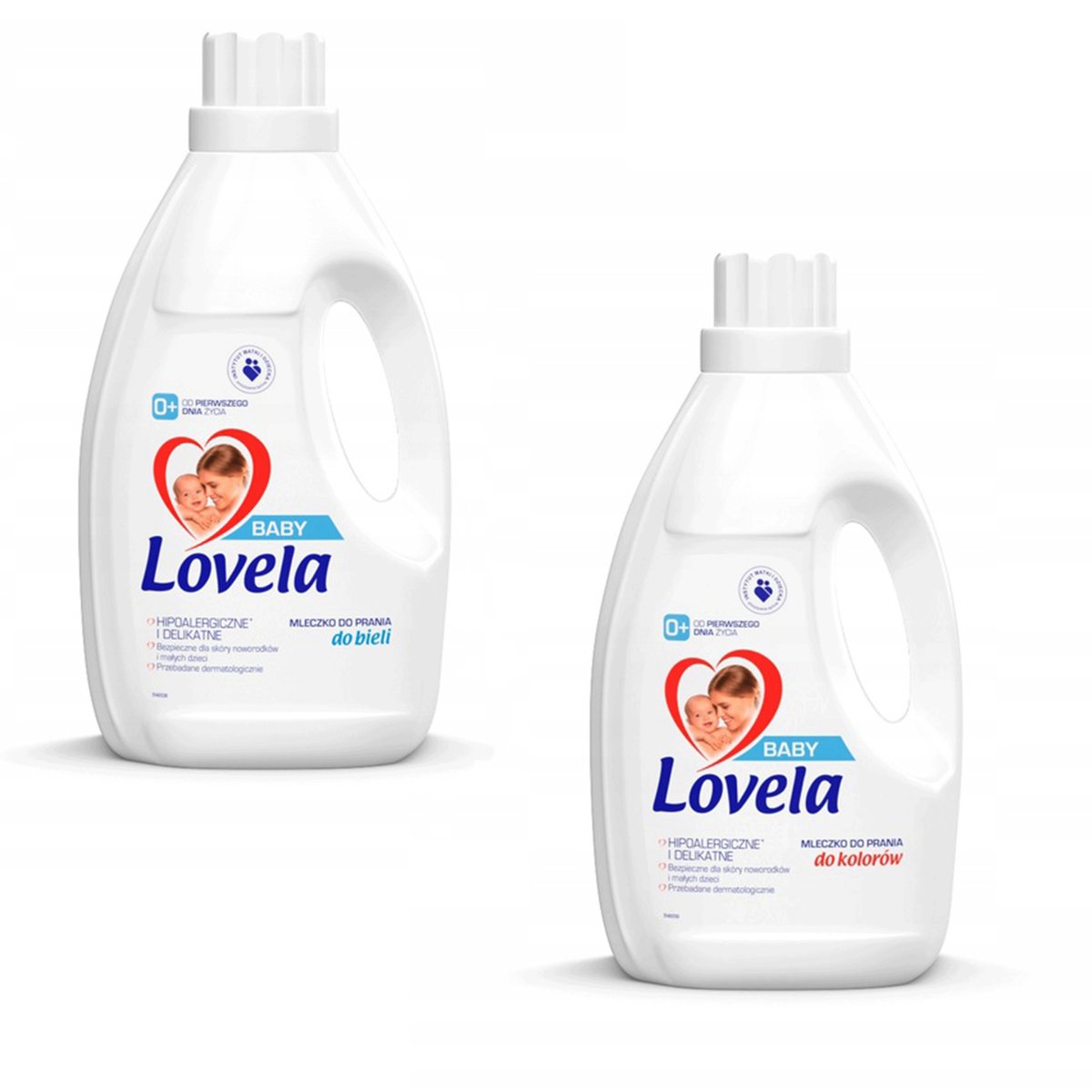 Zestaw Lovela Baby Mleczko Płyn do prania Biel + Kolor niemowląt i dzieci 2x 1,45 l