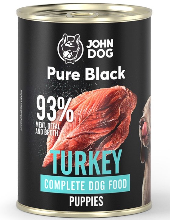 JohnDog Pure Black Puppy indyk 400g