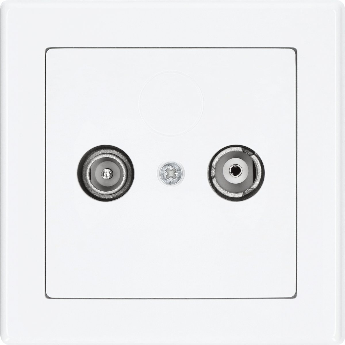 Gniazdo antenowe RTV końcowe JOWISZ biały