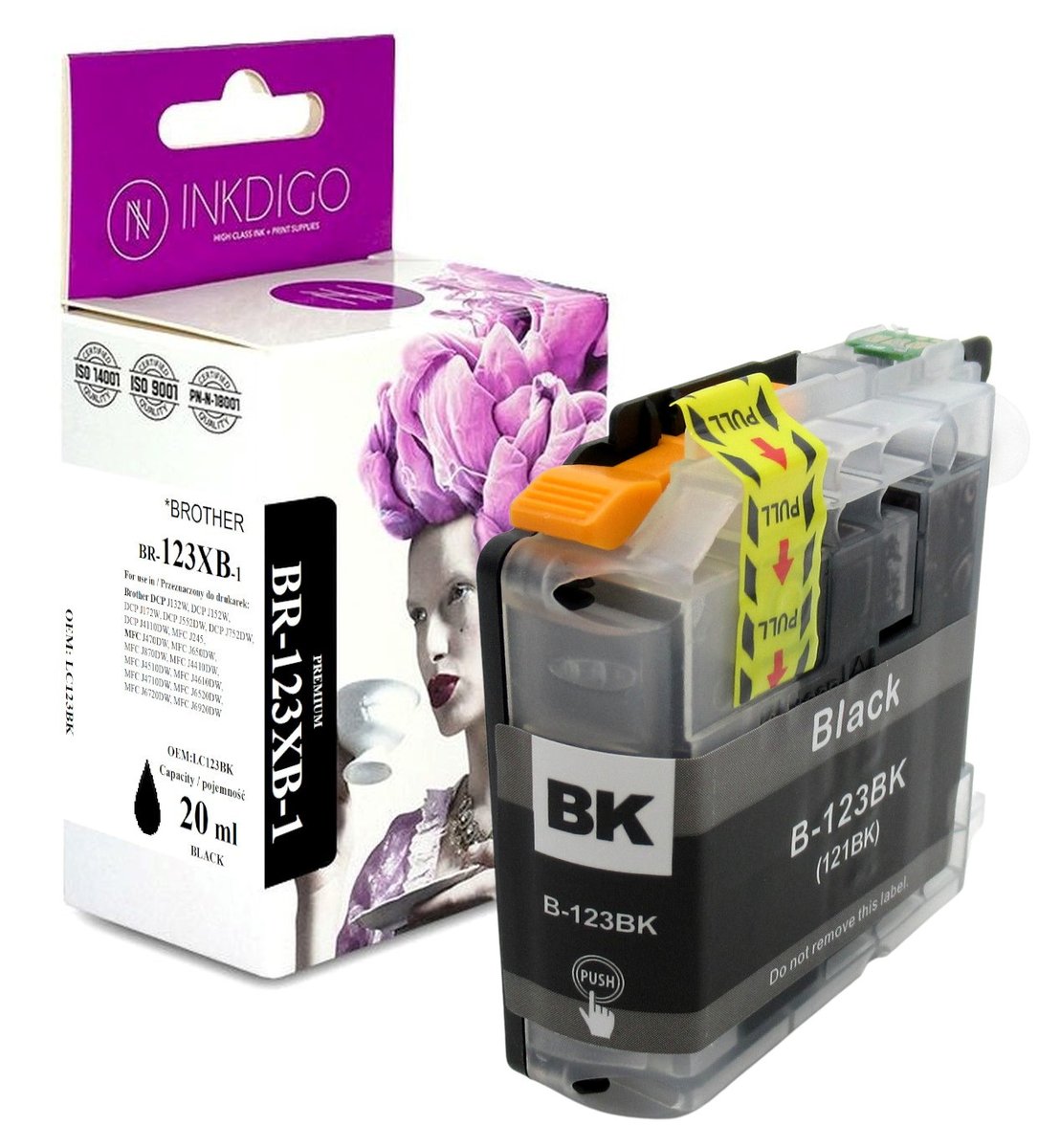 Tusz do Brother DCP-J 132 DCP-J 152 MFC-J 245 BLACK zgodny z LC123BK