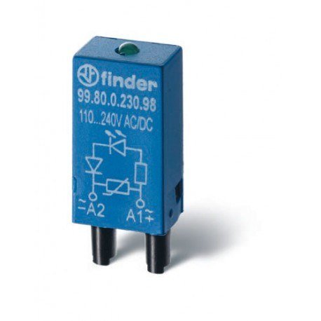 finder Finder moduł nasadowy z zieloną LED 6  24 V AC/DC, 1 sztuki, 99.80.0.024.98 99.80.0.024.98