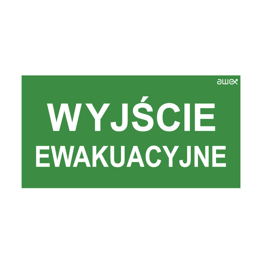 AWEX Piktogram 100x300 PM21 wyjście ewakuacyjne logo ISO7010) PM21