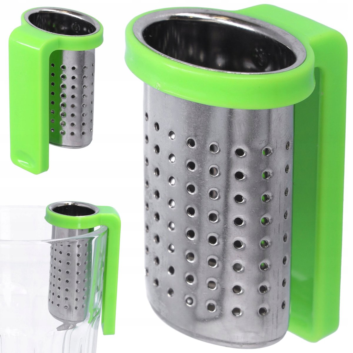 Zaparzacz do herbaty ziół sitko stalowe z uchwytem