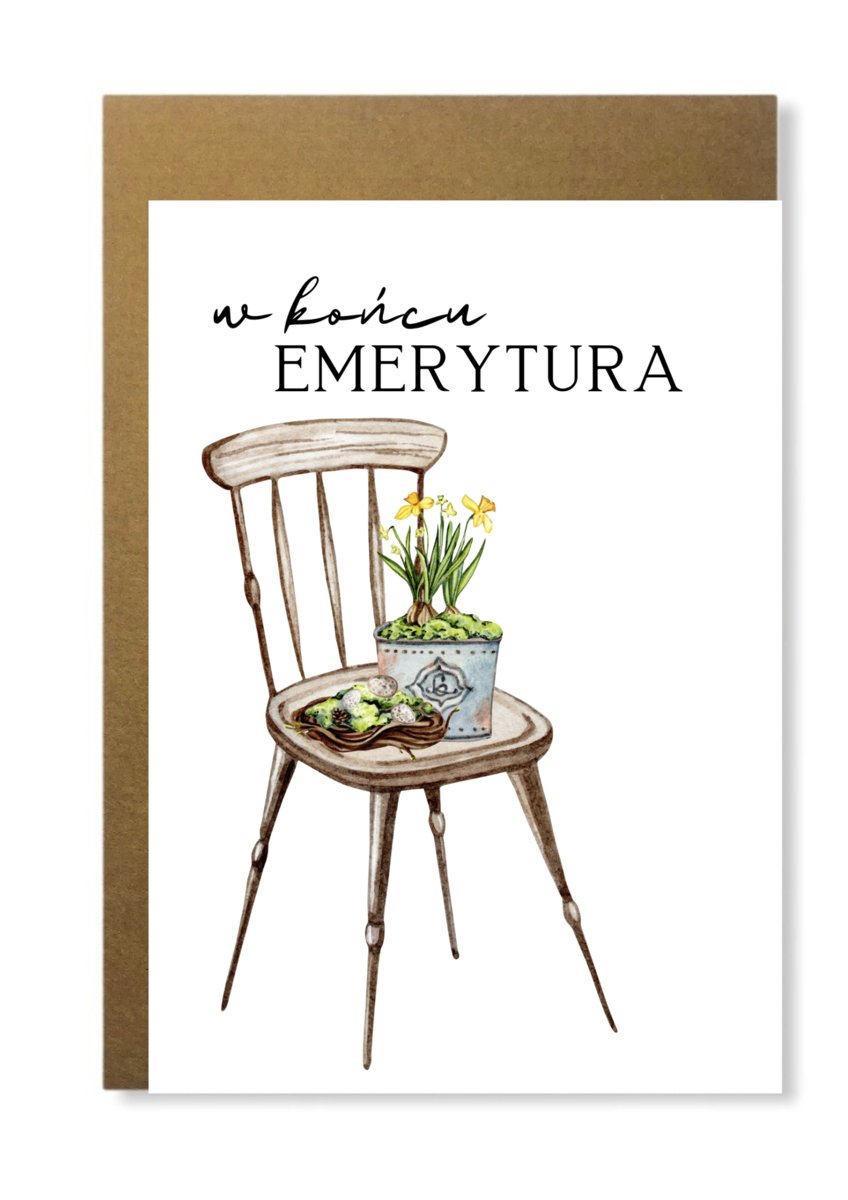 Kartka dla emeryta na prezent emerytura emerytki