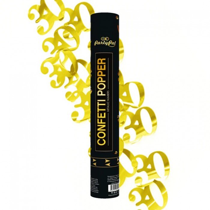 Konfetti cyfra 30 złote 40cm  -  64174