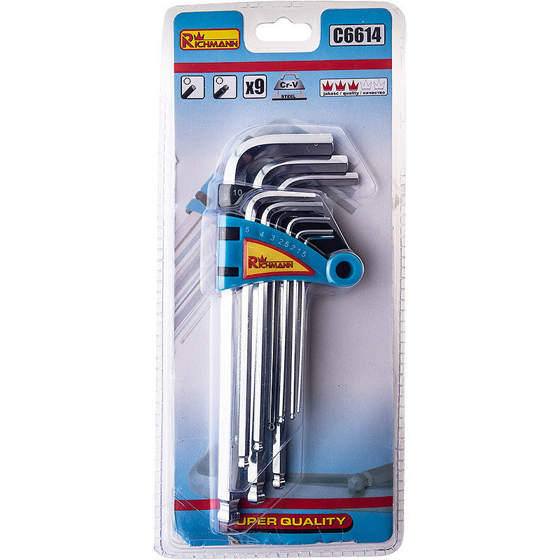 Corona C6614 Klucze Imbusowe Długie 1,5-10mm 9szt