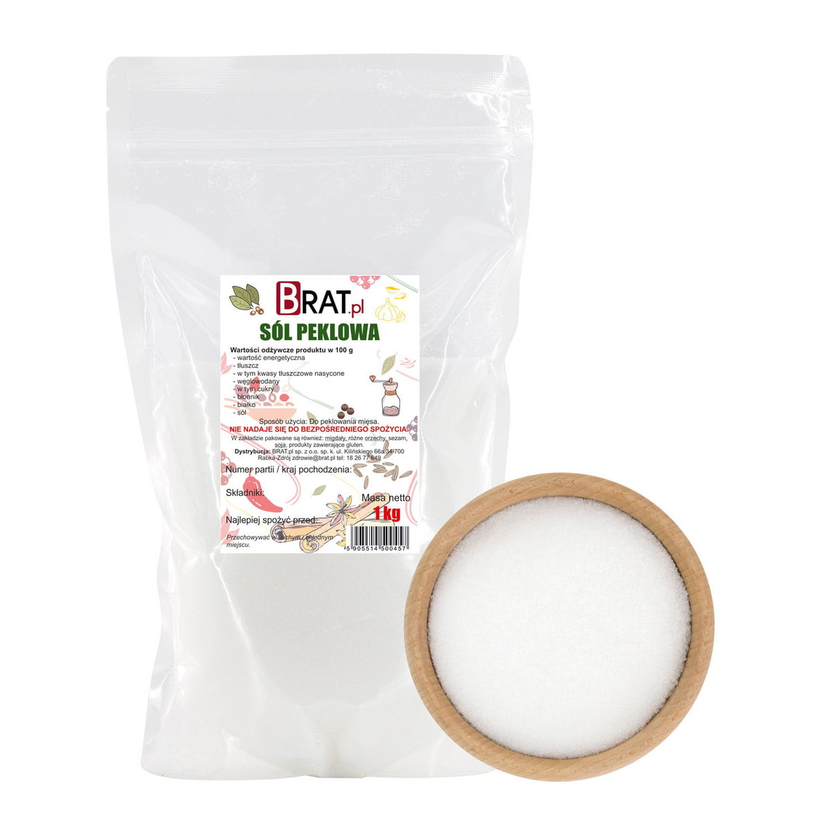 Sól PEKLOWA 1kg WYSOKA JAKOŚĆ PRODUKT NATURALNY