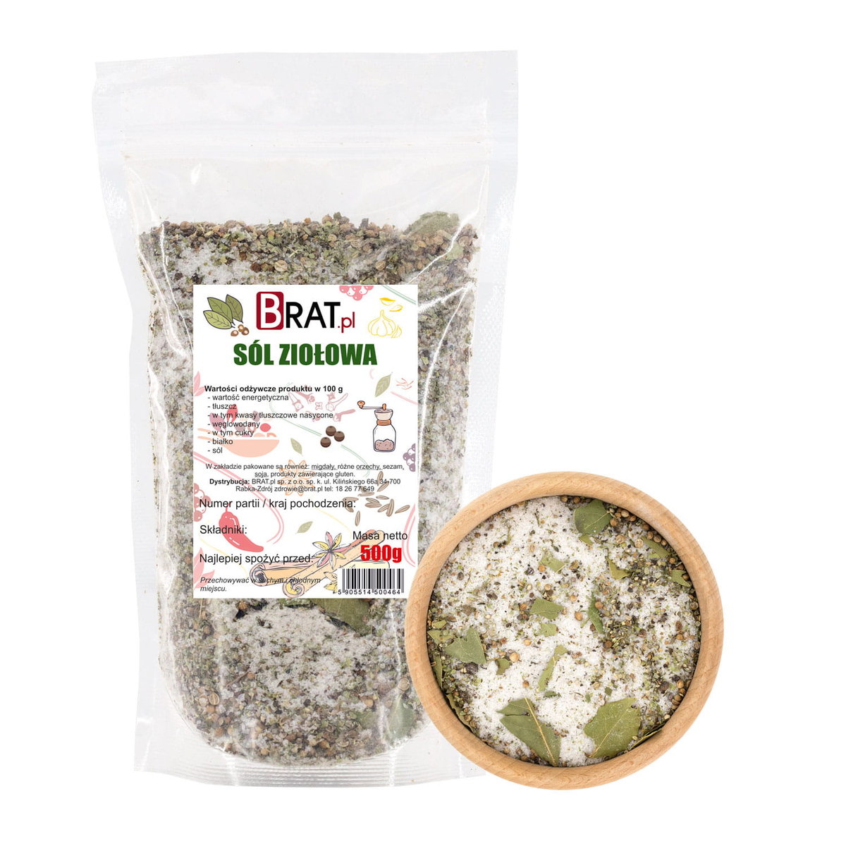 AROMATYCZNA Sól ziołowa 500g WYSOKA JAKOŚĆ PRODUKT NATURALNY