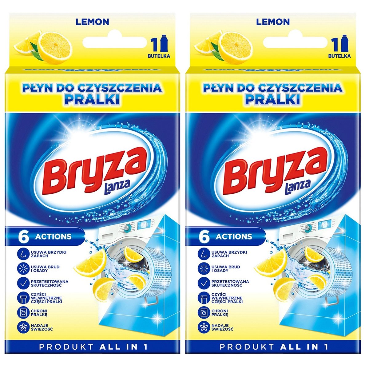 Zestaw Bryza Lanza Lemon Płyn do czyszczenia pralki 500 ml