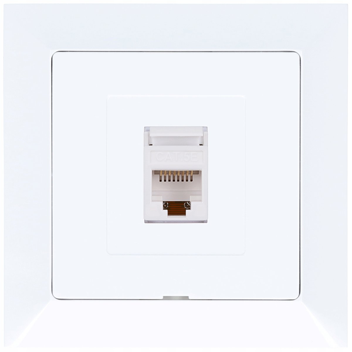 Gniazdo internetowe LAN RJ45 8-PIN PREMIUM biały