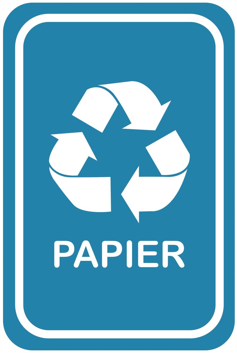 PAPIER NAKLEJKI na kosz SEGREGACJA ŚMIECI 20x30cm