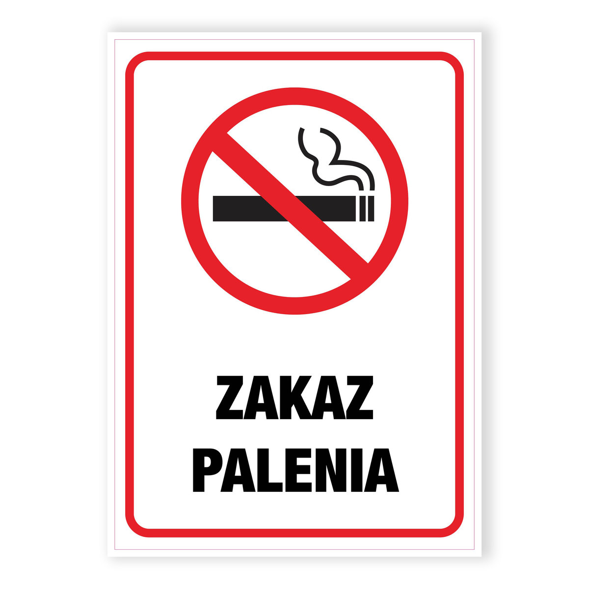 Naklejka ostrzegawcza BHP ZAKAZ PALENIA A6