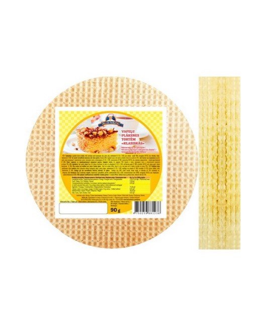 Wafle tortowe Vekais bekeris, 90g/1x16