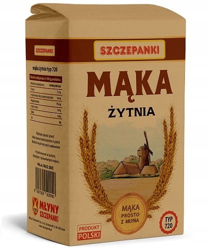 Mąka 1Kg Żytnia Typ 720 Szczepanki