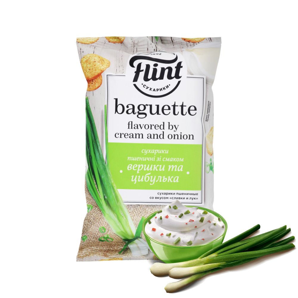Bagietki o smaku śmietanki z cebulą Flint, 60g