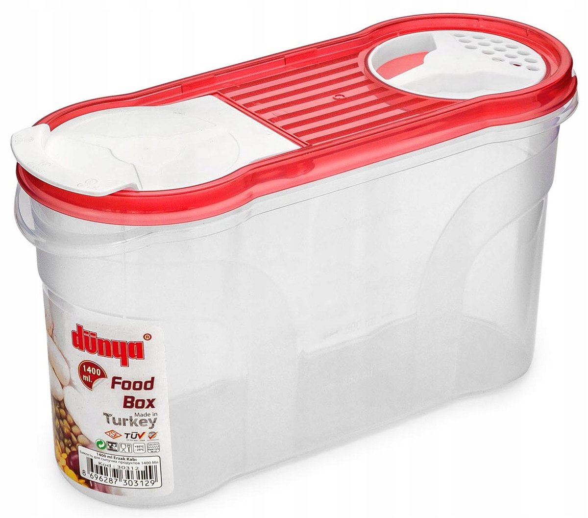 Pojemnik Żywność Artykuły Sypkie Sól Cukier 1,4L