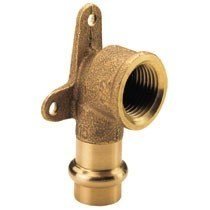 CONEX Kolano z łapami i gwintem wewnętrznym, 15x1/2 brąz B Press