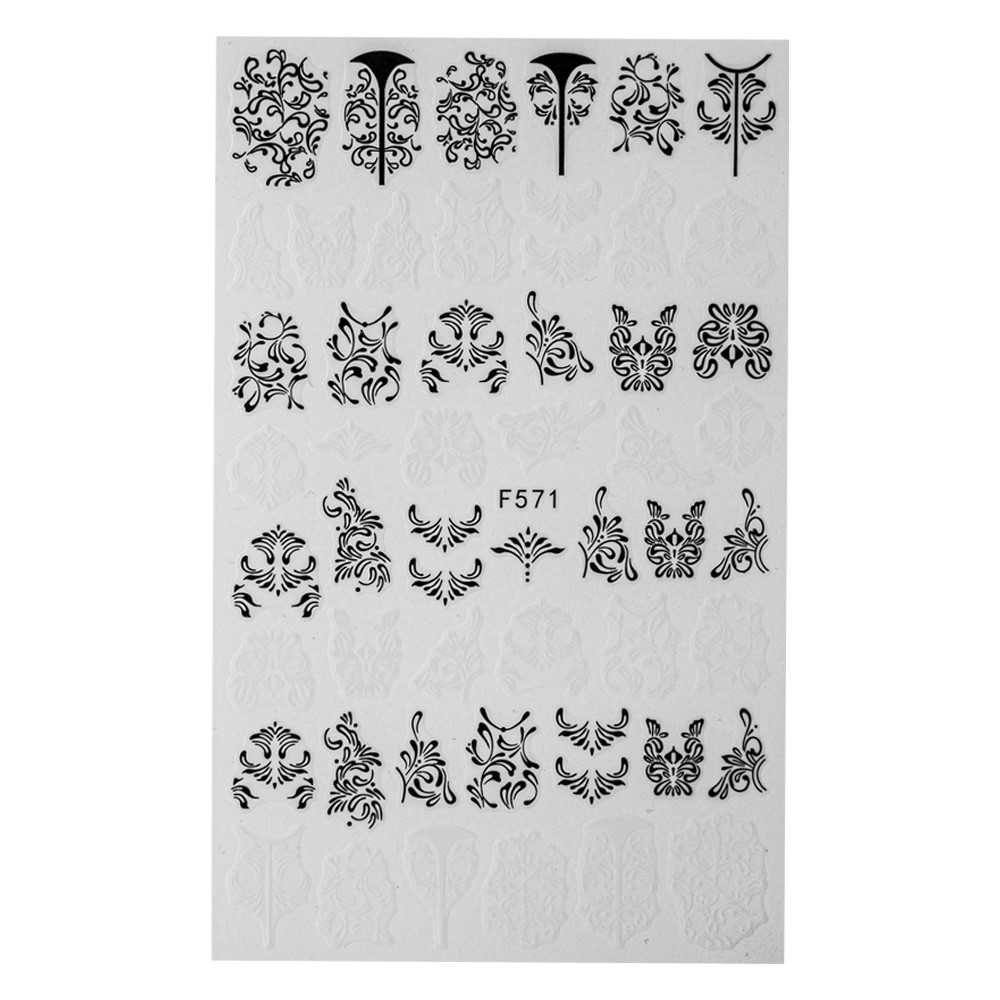 Naklejki do paznokci cienkie samoprzylepne Nr F571