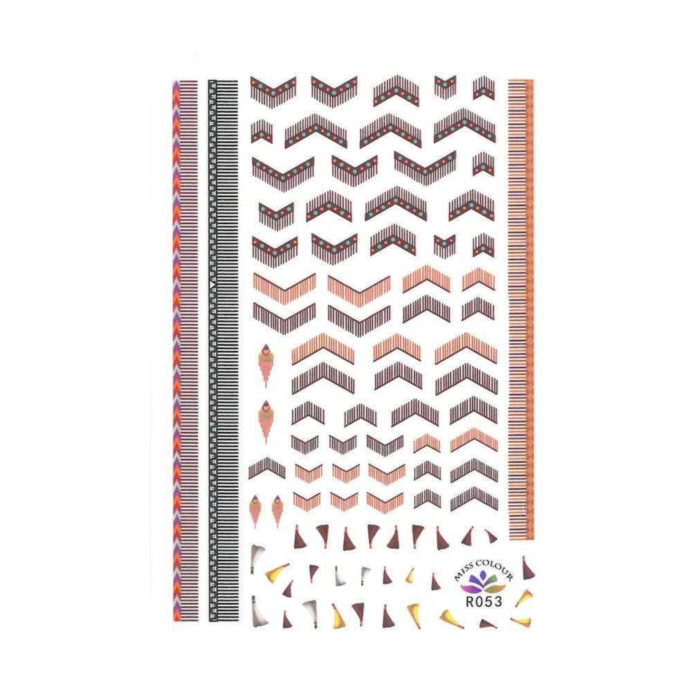 Allepaznokcie Naklejki do paznokci cienkie Nr R053