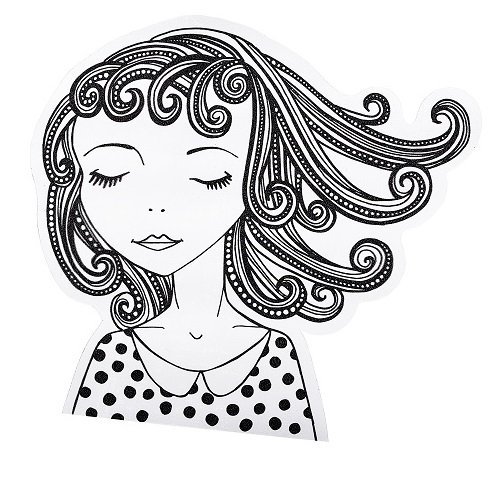 Bloomingville Naklejka ścienna z dziewczynką