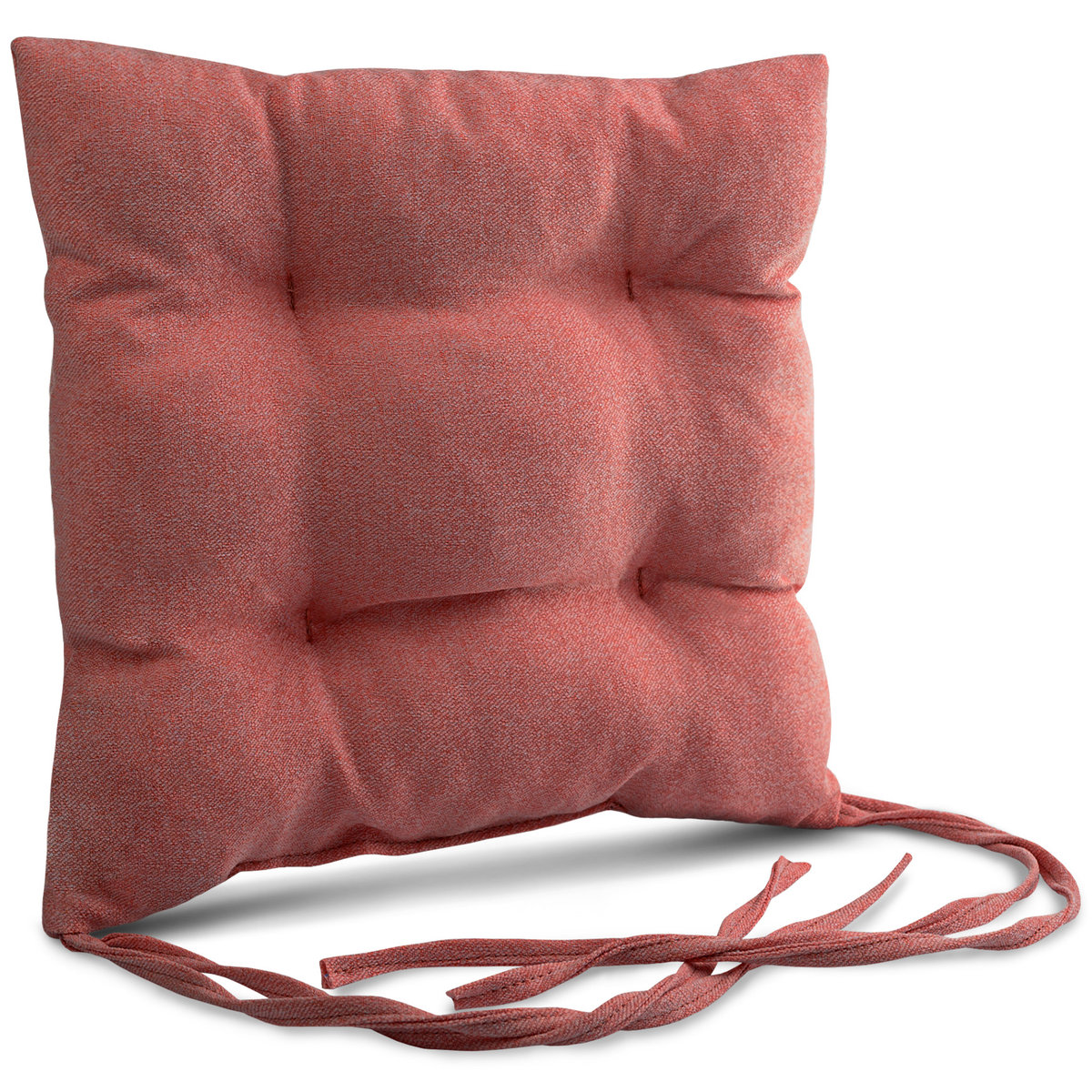 Poduszka ogrodowa na krzesło 40x40 cm w kolorze różowym ze sznureczkami do przywiązania