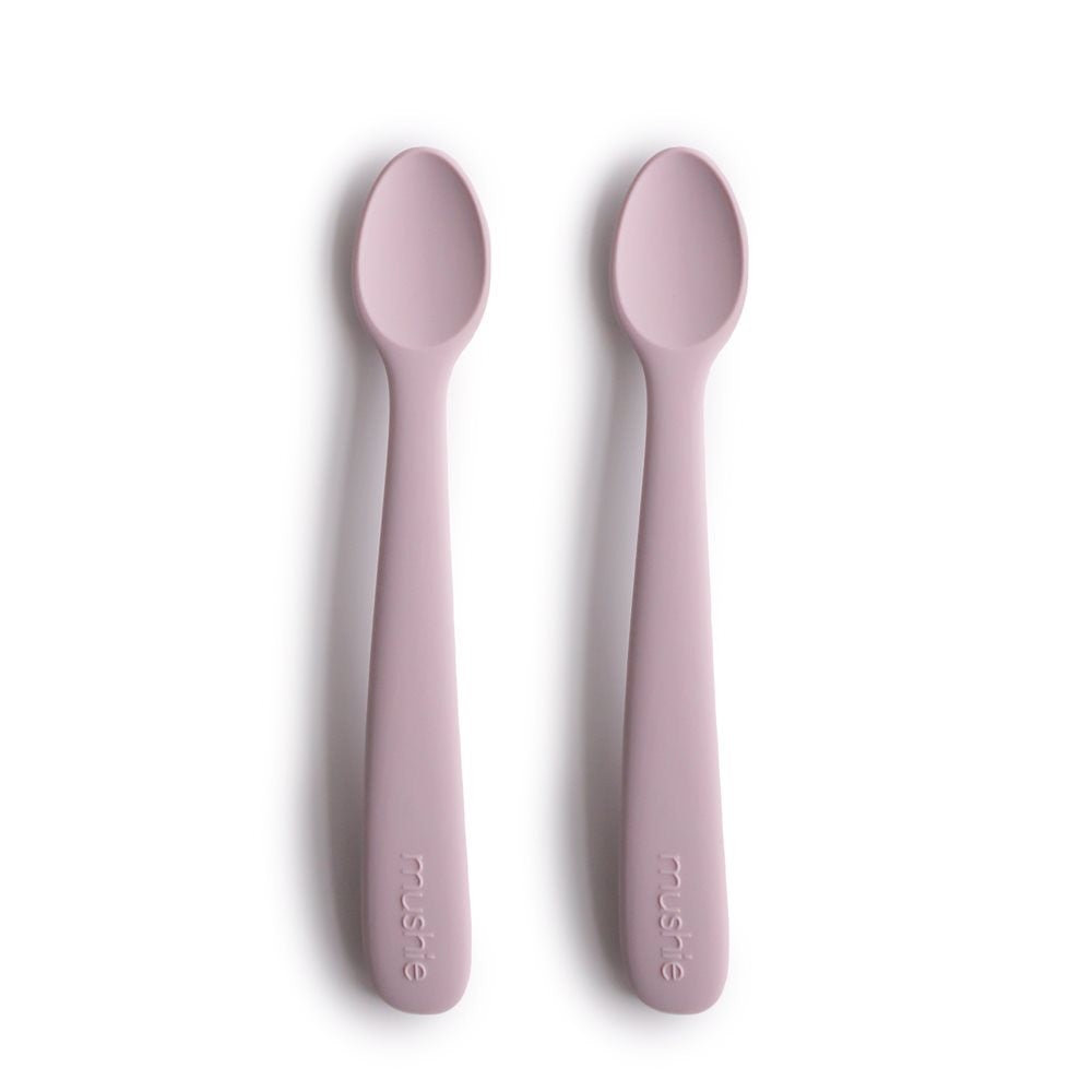 Mushie Łyżeczki silikonowe do nauki samodzielnego jedzenia Soft Lilac