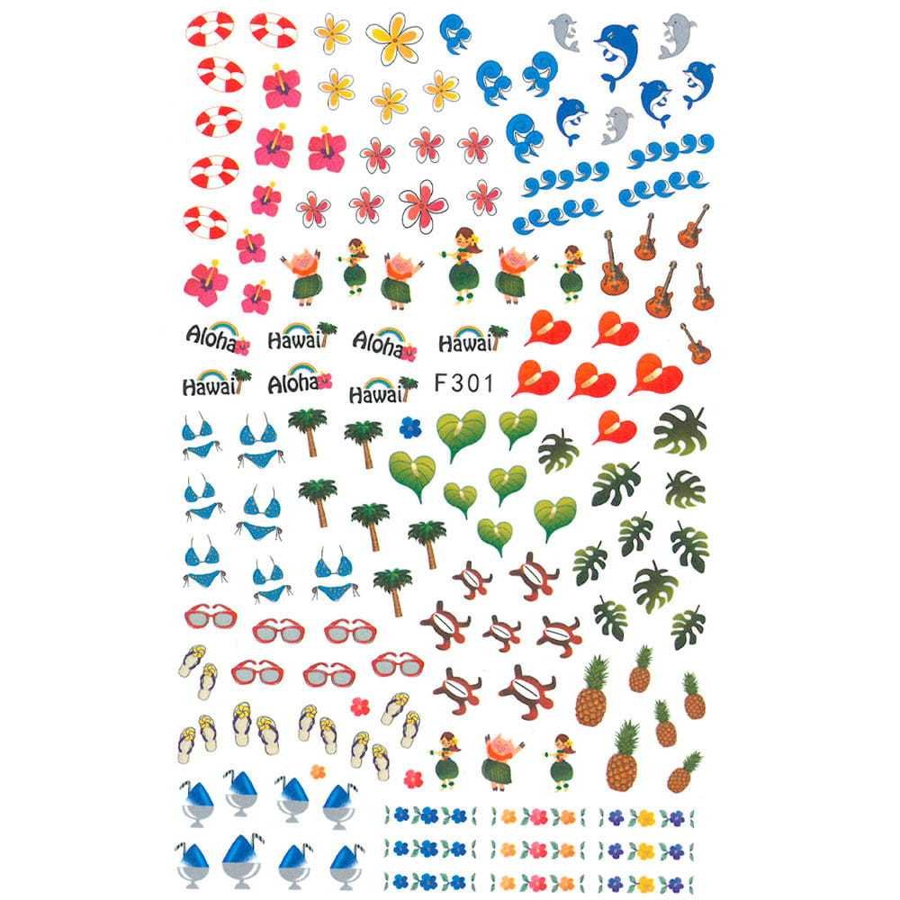 Allepaznokcie Naklejki do paznokci cienkie samoprzylepne Miss Colour Nr F301